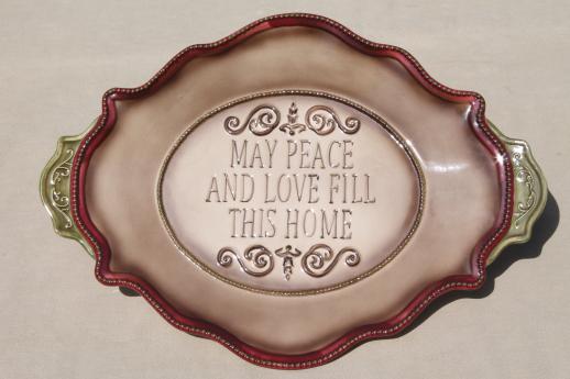 photo of fall harvest table serving tray or Thanksgiving platter, May Peace & Love Fill This Home  #1