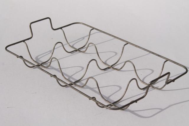 photo of farmhouse vintage wire dish racks for plates or bottles, large & small drying rack set #3