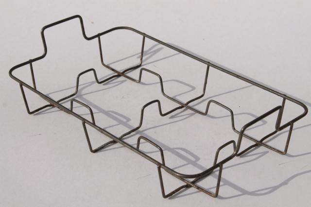 photo of farmhouse vintage wire dish racks for plates or bottles, large & small drying rack set #5