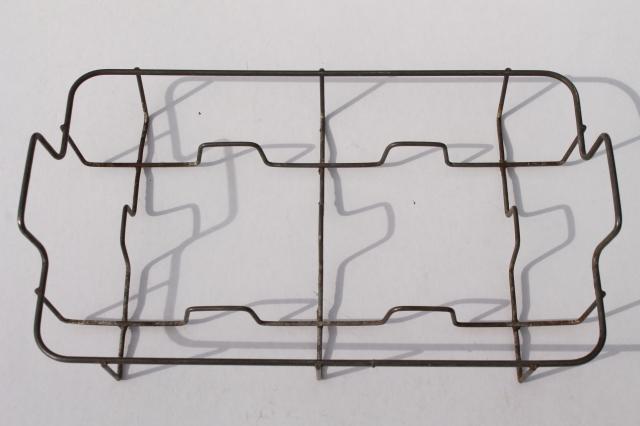 photo of farmhouse vintage wire dish racks for plates or bottles, large & small drying rack set #6