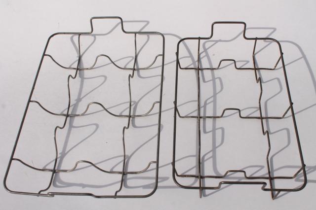 photo of farmhouse vintage wire dish racks for plates or bottles, large & small drying rack set #9