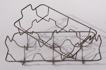 catalog photo of farmhouse vintage wire dish racks for plates or bottles, large & small drying rack set