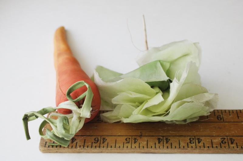 photo of faux silk spring garden vegetables, life size radish & carrot, french country style photo prop kitchen decor #3