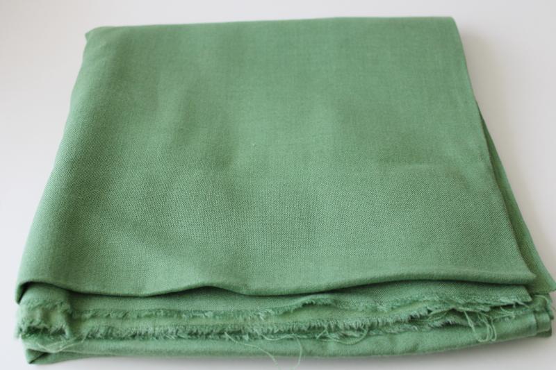 photo of fern green linen weave poly blend fabric for clothes or home decor sewing  #1