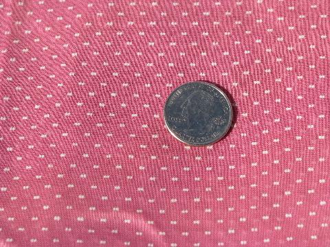 photo of fine old cotton dotted swiss, vintage fabric, rose-pink & white #1