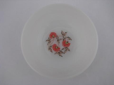 photo of fire-king fleurette berry or fruit bowls #1