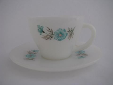 photo of fire-kng cornflower cups and saucers #1