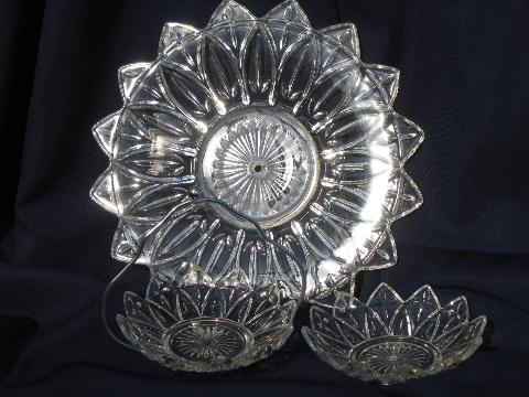 photo of flower shaped petalware glass, Federal petal serving plate, jam dish #1