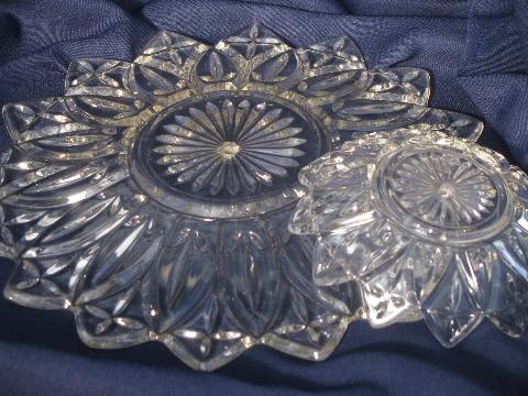 photo of flower shaped petalware glass, Federal petal serving plate, jam dish #3