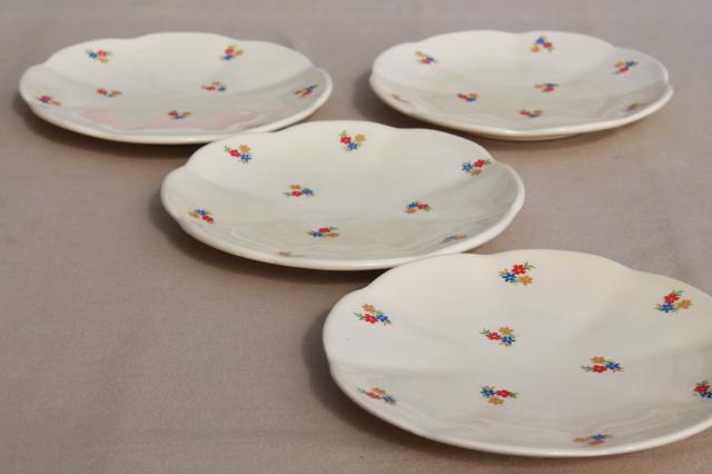 photo of flowered sprig cottage style vintage tea set, Ditmar Urbach Czech china Czechoslovakia #7