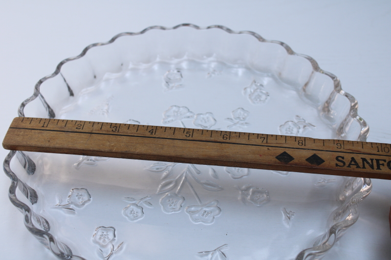 photo of fluted pastry fruit tart or quiche pan, Anchor Hocking Savannah french country floral pattern #5