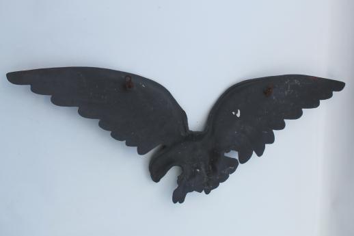 photo of flying eagle vintage plastic wall art plaque w/ faux cast iron black paint finish #5