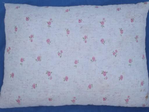 photo of foam filled pillows - natural muslin pillow form, vintage roses cushion #2