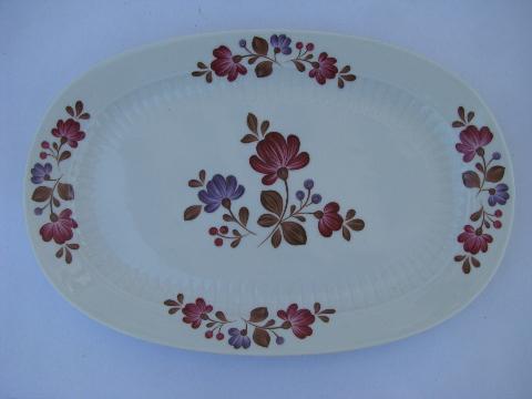 photo of folk art painted flowers pattern, vintage Winterling - Bavaria china plates & bowls #4