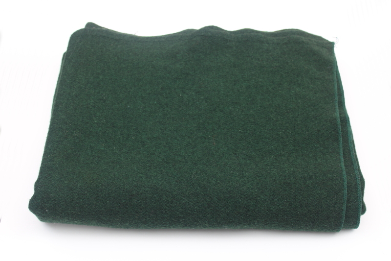 photo of forest green wool camp blanket, vintage army blanket? thick heavy all wool fabric  #1