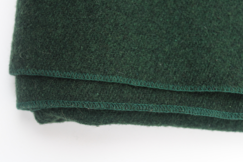 photo of forest green wool camp blanket, vintage army blanket? thick heavy all wool fabric  #2