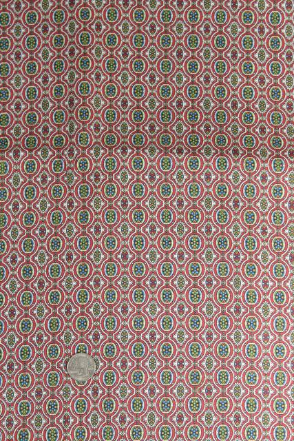 photo of foulard print mid-century vintage cotton fabric shirting material classic menswear style #3