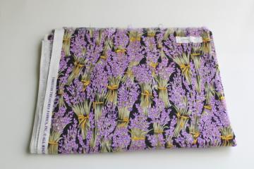 catalog photo of french country bunches of lavender, dried herbs print cotton fabric 2000s vintage 
