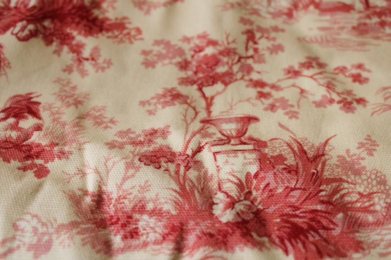 photo of french country style toile print fabric, Waverly Inspirations cotton duck washed linen weave #4