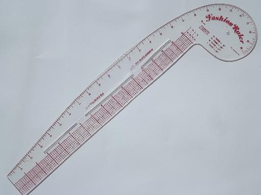 photo of french curve sewing pattern tailoring tool, Fashion ruler w/ instructions #2