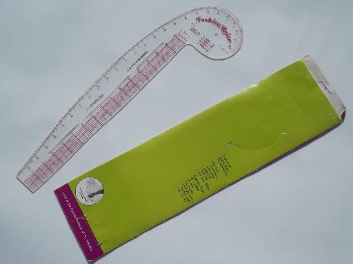 photo of french curve sewing pattern tailoring tool, Fashion ruler w/ instructions #1