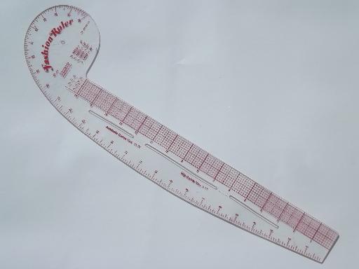 photo of french curve sewing pattern tailoring tool, Fashion ruler w/ instructions #2