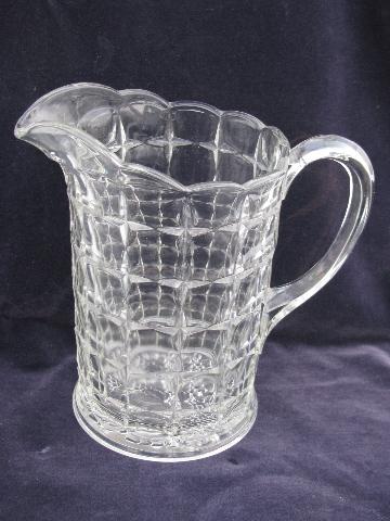 photo of fruit intaglio vintage Constellation pattern Indiana glass, plates, pitcher etc. #4