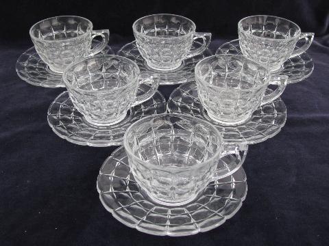 photo of fruit intaglio vintage Constellation pattern Indiana glass, plates, pitcher etc. #5