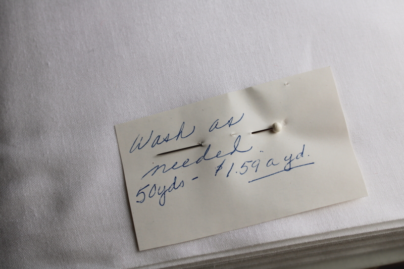 photo of full bolt 50 yards vintage pure white muslin fabric, wrinkle resistant crisp soft all cotton #2