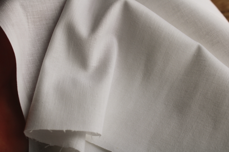 photo of full bolt 50 yards vintage pure white muslin fabric, wrinkle resistant crisp soft all cotton #3