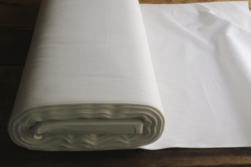 photo of full bolt 50 yards vintage pure white muslin fabric, wrinkle resistant crisp soft all cotton #5