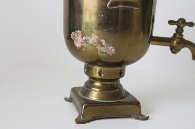 photo of functional miniature brass samovar USSR Soviet vintage Russia souvenir  #2
