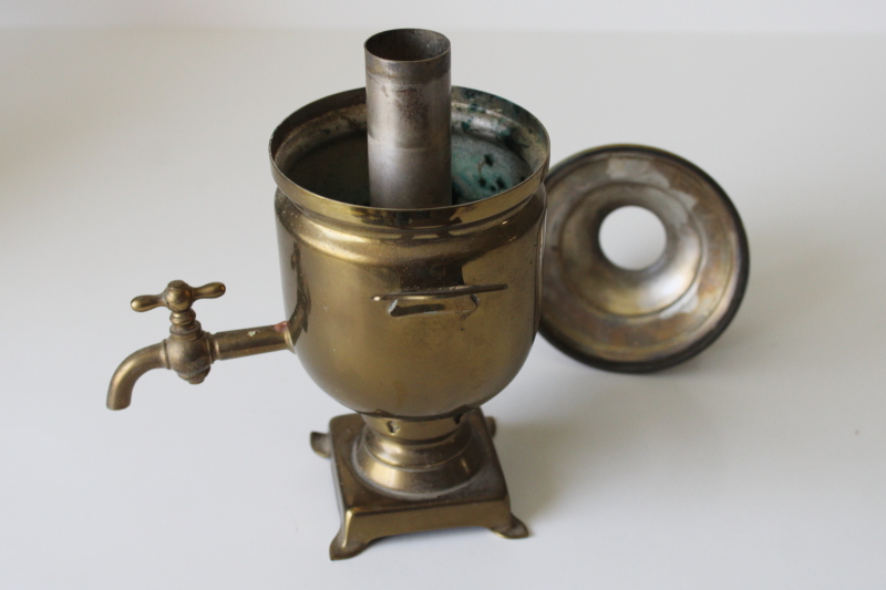 photo of functional miniature brass samovar USSR Soviet vintage Russia souvenir  #5