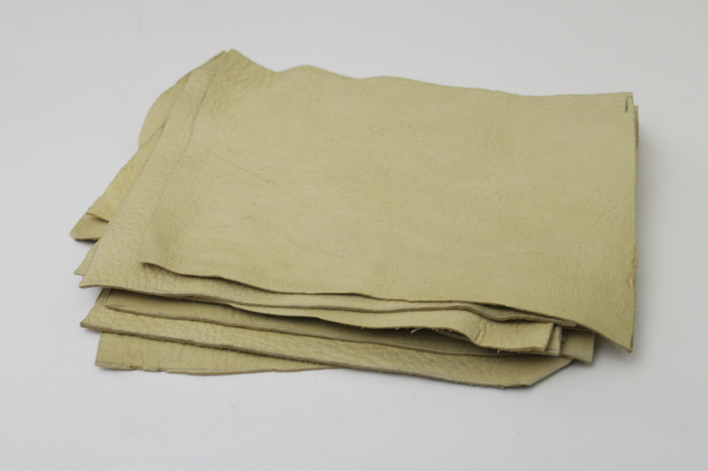 photo of genuine deerskin leather natural hide chamois 12 pieces 8 x 6  #1