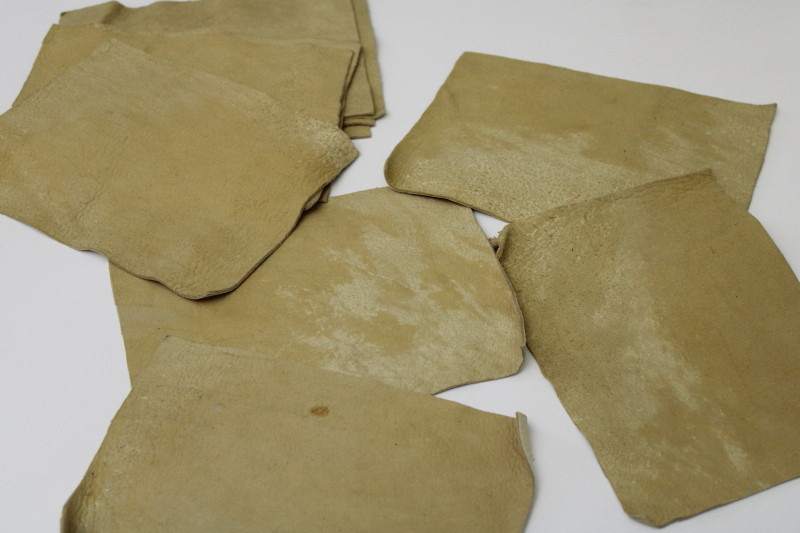 photo of genuine deerskin leather natural hide chamois 12 pieces 8 x 6  #5