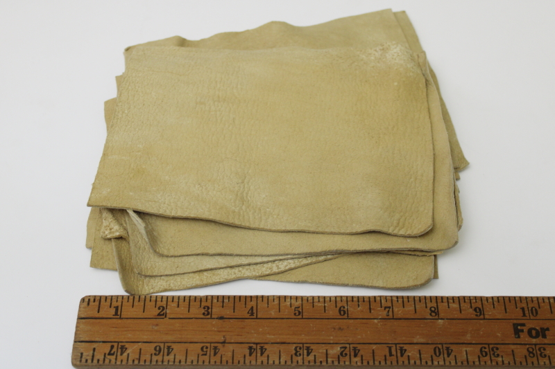 photo of genuine deerskin leather natural hide chamois 12 pieces 8 x 6  #6