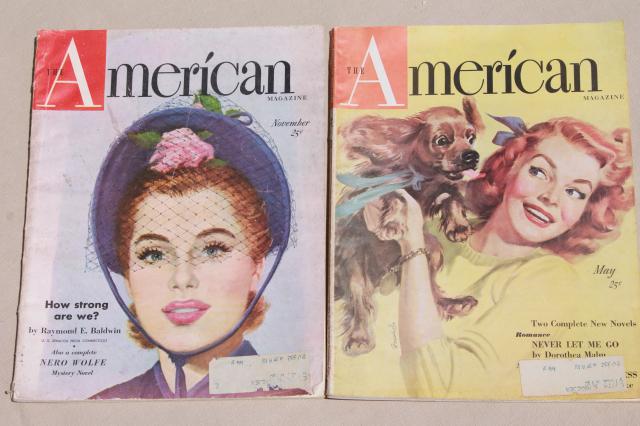 photo of girl art cover romance story magazines, 1940s American vintage pulps #5