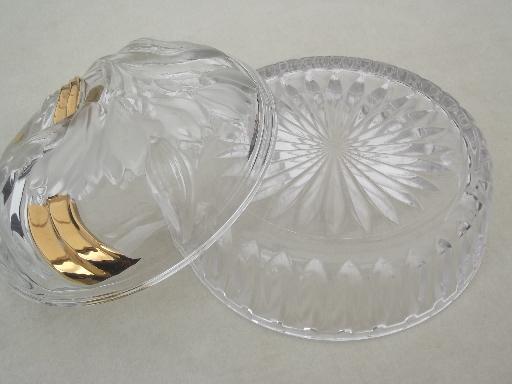 photo of gold French Iris  Mikasa Studio Nova - Japan crystal dish & covered box #7