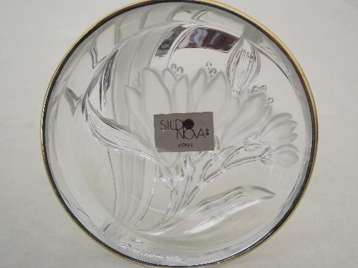 photo of gold French Iris  Mikasa Studio Nova - Japan crystal dish & covered box #8