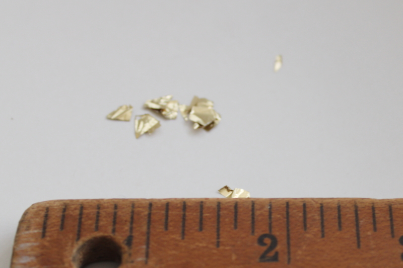 photo of gold leaf metal flake foil sparkle glitter for crafts, 6 oz container 1970s vintage #2