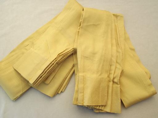 photo of gold rayon 'silk' shantung curtain panels, 60s mad men vintage curtains #2