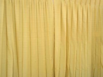 catalog photo of gold rayon 'silk' shantung curtain panels, 60s mad men vintage curtains