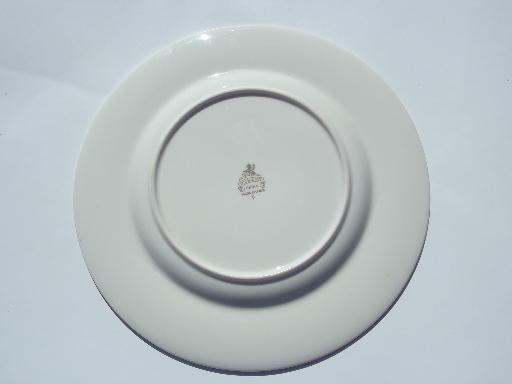 photo of gold trimmed Pickard china plate, vintage harvest fruit on white #3