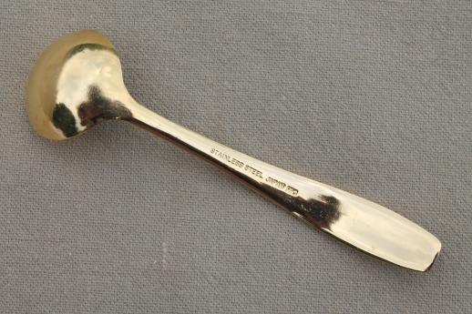 photo of gold trimmed preserves bowl w/ spoon, strawberry raspberry pattern glass made in France #6