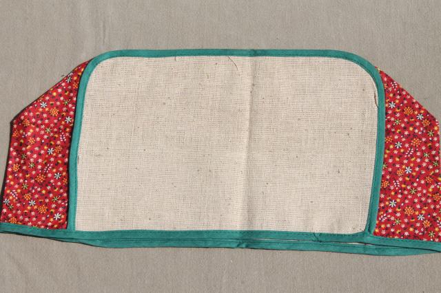 photo of granny chic vintage cotton print toaster cover to stitch, kitchen linens to embroider #3