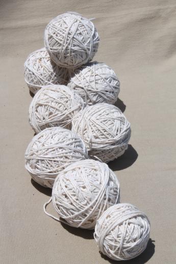 photo of grungy primitive cotton string balls, lifetime collection of saved string! #1