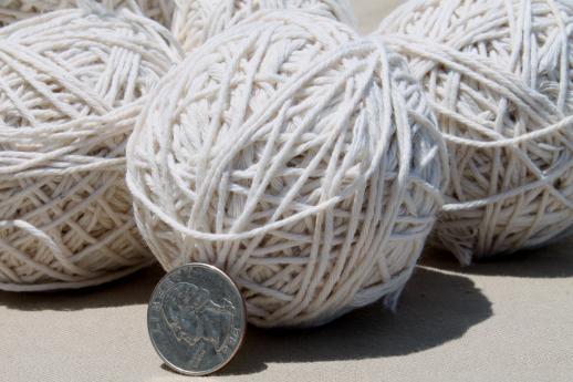 photo of grungy primitive cotton string balls, lifetime collection of saved string! #3