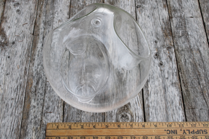 photo of hand blown glass round ball chandelier hanging light or table top candle holder #1