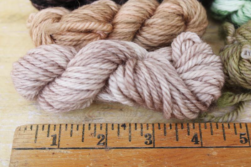 photo of hand dyed wool yarn mini skeins for embroidery thread, knitting, crochet #6