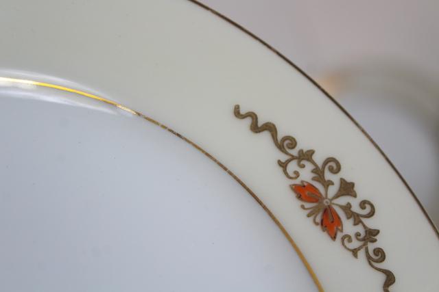 photo of hand painted gold moriage M mark Noritake china set 10 tea cup / plate trios antique vintage #5